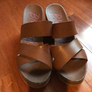 Blowfish Brown Leather Wedge